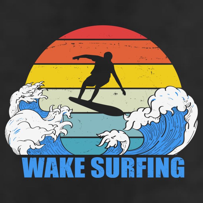 Wake Surfing Retro Sunset Adult Drive Performance Visor
