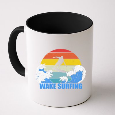 Wake Surfing Retro Sunset Mug