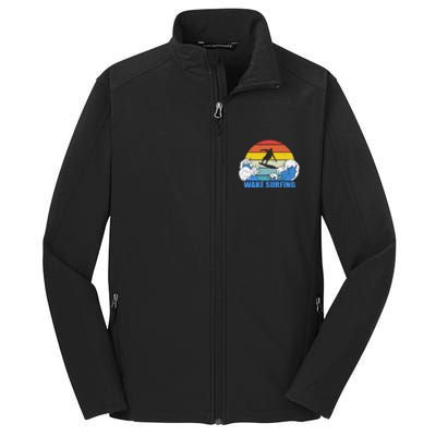 Wake Surfing Retro Sunset Core Soft Shell Jacket