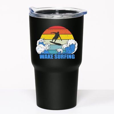 Wake Surfing Retro Sunset Tumbler