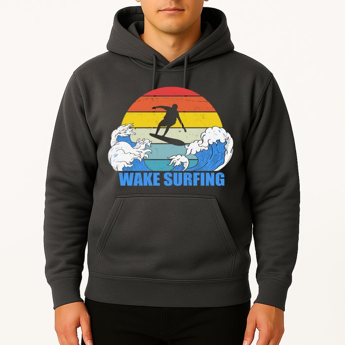 Wake Surfing Retro Sunset Hoodie