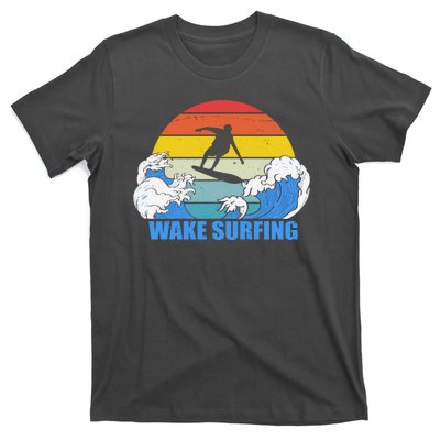 Wake Surfing Retro Sunset T-Shirt