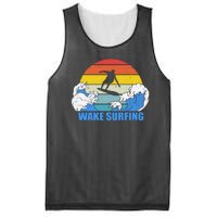 Wake Surfing Retro Sunset Mesh Reversible Basketball Jersey Tank