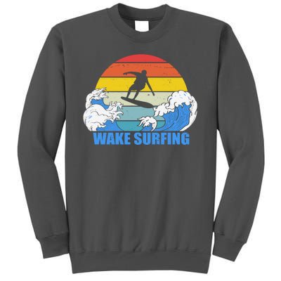 Wake Surfing Retro Sunset Tall Sweatshirt