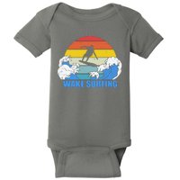 Wake Surfing Retro Sunset Baby Bodysuit