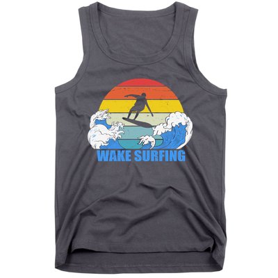Wake Surfing Retro Sunset Tank Top