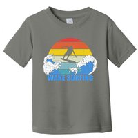 Wake Surfing Retro Sunset Toddler T-Shirt