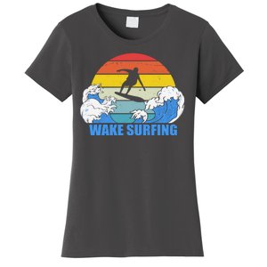 Wake Surfing Retro Sunset Women's T-Shirt