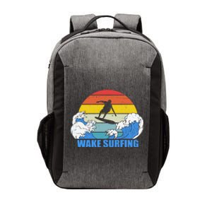 Wake Surfing Retro Sunset Vector Backpack