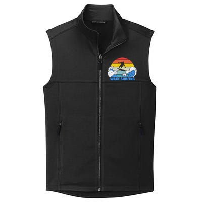 Wake Surfing Retro Sunset Collective Smooth Fleece Vest