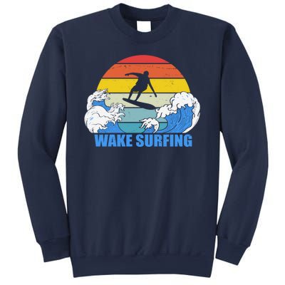 Wake Surfing Retro Sunset Sweatshirt