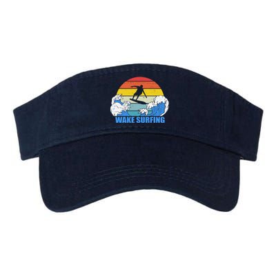 Wake Surfing Retro Sunset Valucap Bio-Washed Visor