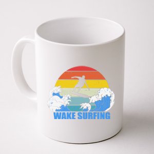 Wake Surfing Retro Sunset Coffee Mug