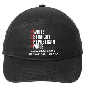 White Straight Republican Male How Can I Offend You 7-Panel Snapback Hat