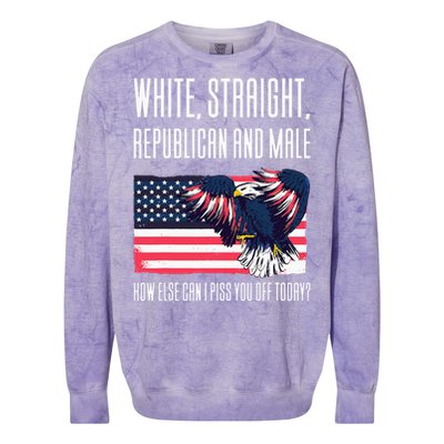 White Straight Republican Male Colorblast Crewneck Sweatshirt