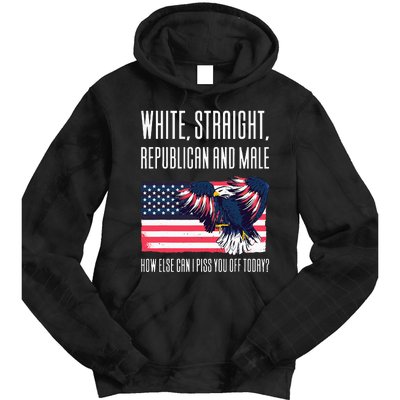 White Straight Republican Male Tie Dye Hoodie