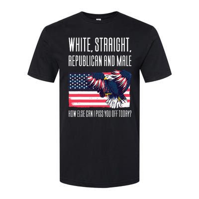 White Straight Republican Male Softstyle CVC T-Shirt