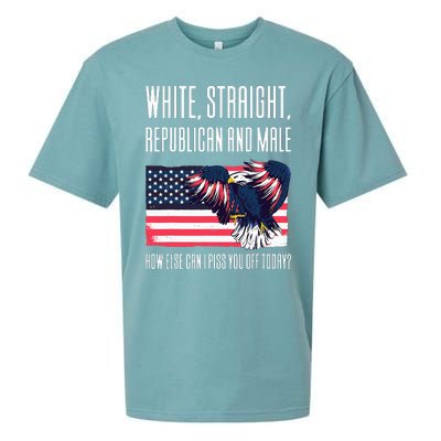 White Straight Republican Male Sueded Cloud Jersey T-Shirt