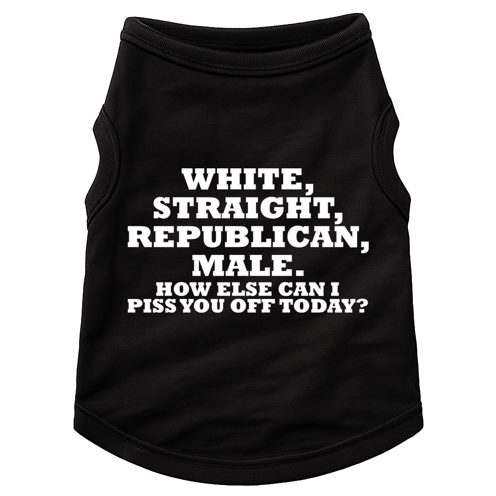 White Straight Republican Male Funny Republican Doggie Tank
