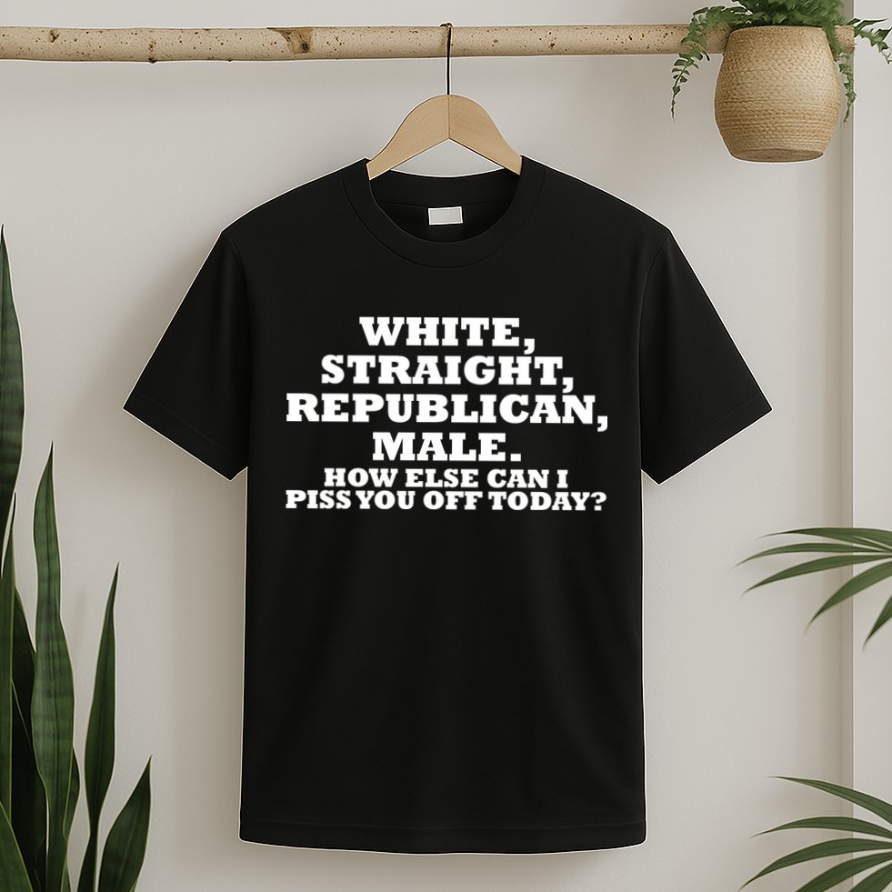 White Straight Republican Male Funny Republican T-Shirt