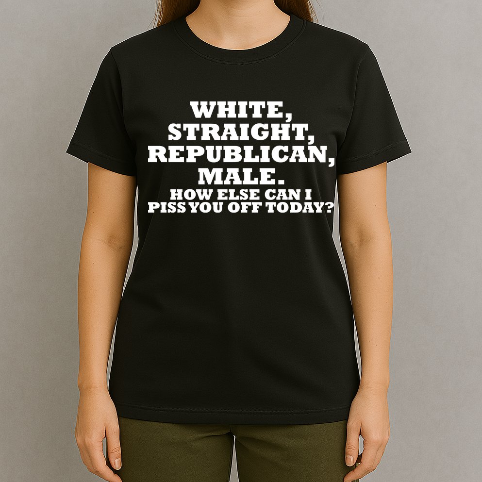 White Straight Republican Male Funny Republican T-Shirt