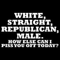 White Straight Republican Male Funny Republican T-Shirt