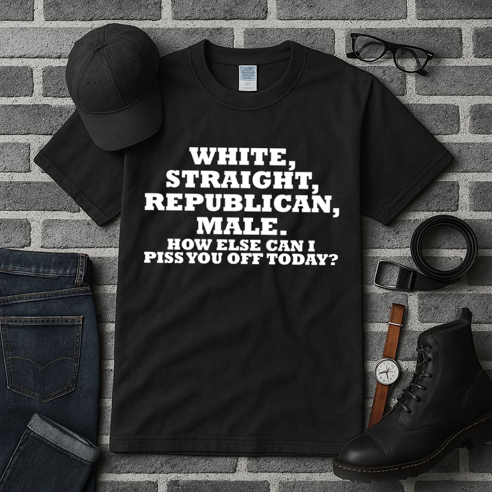 White Straight Republican Male Funny Republican Tall T-Shirt