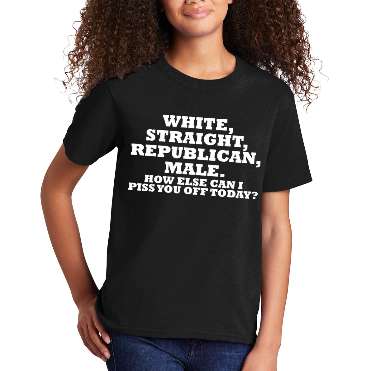 White Straight Republican Male Funny Republican Kids T-Shirt