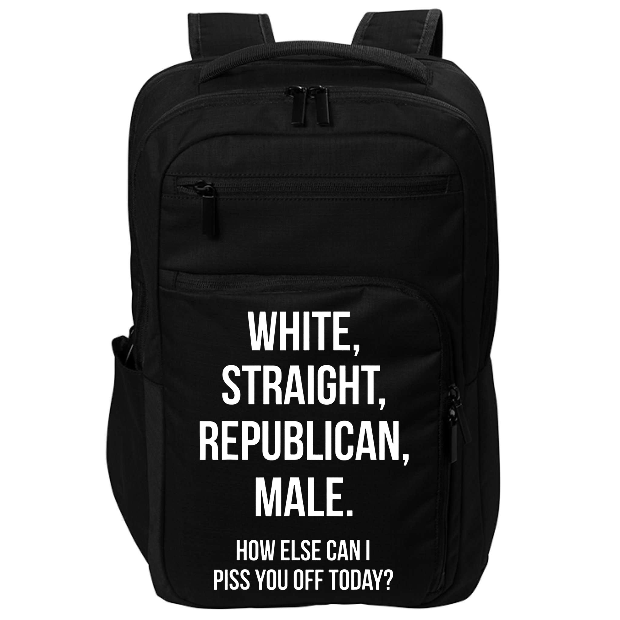 White, Straight, Republican, Male Funny Republican Impact Tech Backpack