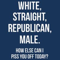 White, Straight, Republican, Male Funny Republican Cool Comfort Performance Bucket Hat