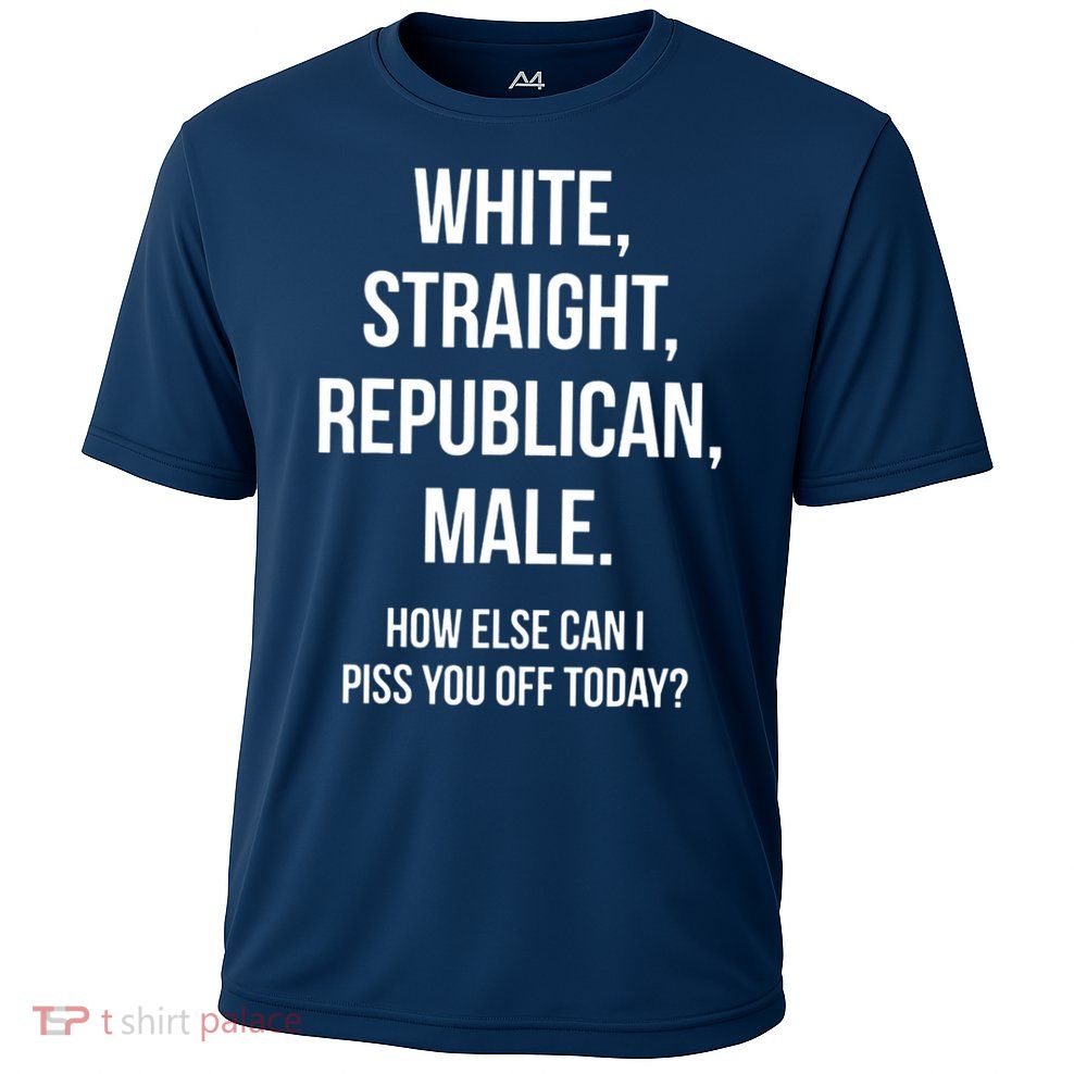 White, Straight, Republican, Male Funny Republican Performance Shirt