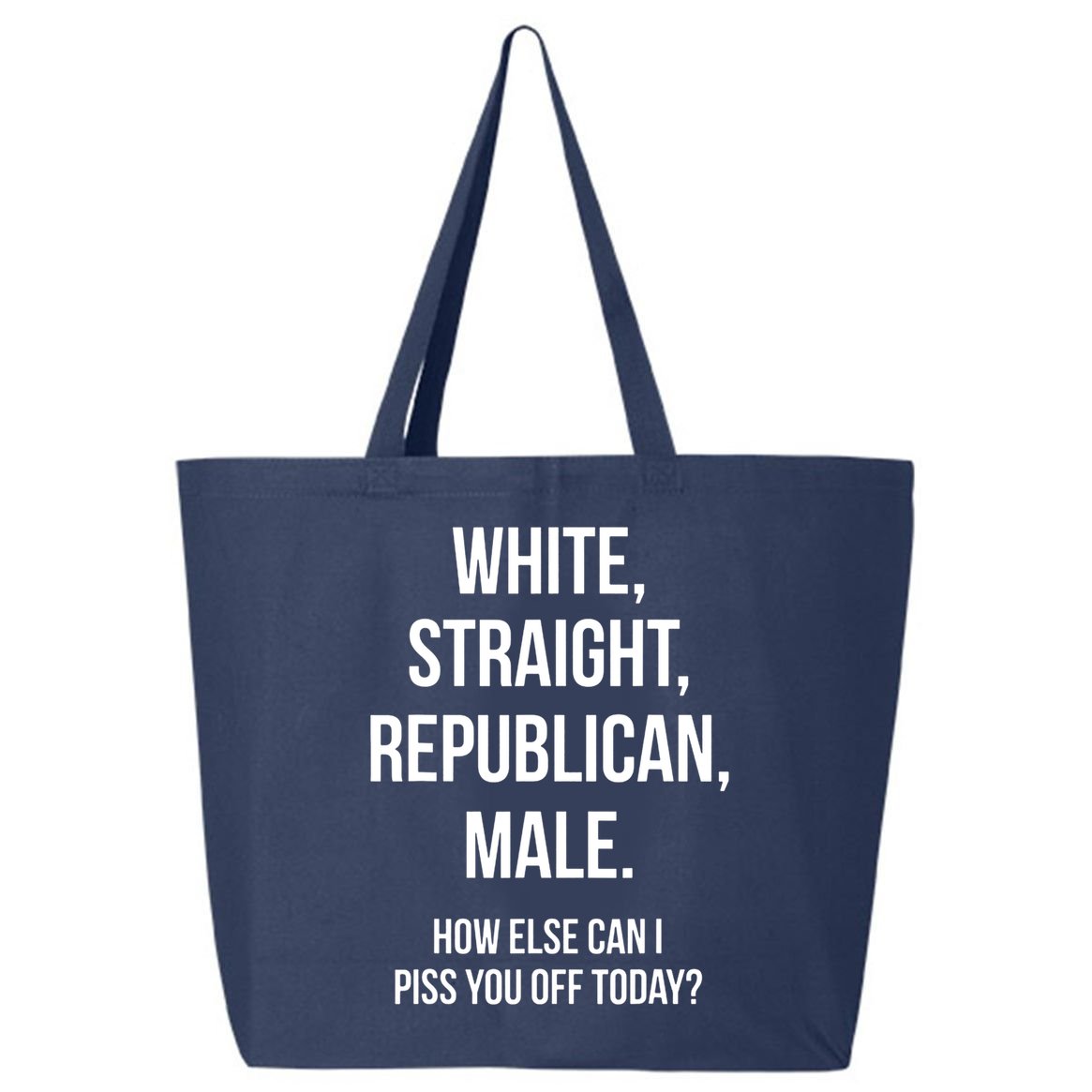 White, Straight, Republican, Male Funny Republican 25L Jumbo Tote