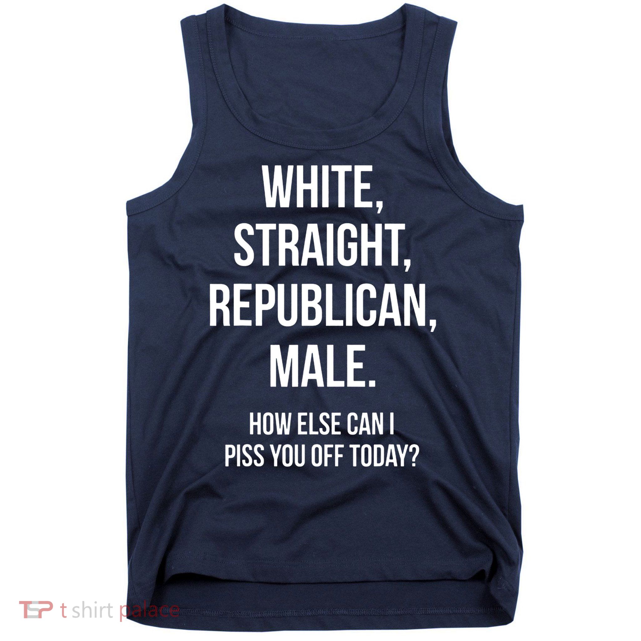 White, Straight, Republican, Male Funny Republican Tank Top