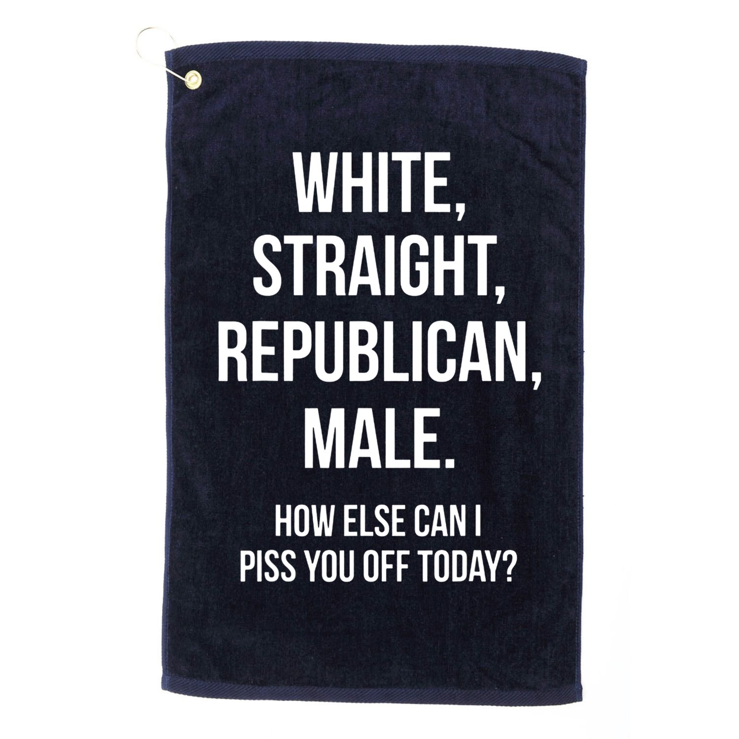 White, Straight, Republican, Male Funny Republican Golf Towel