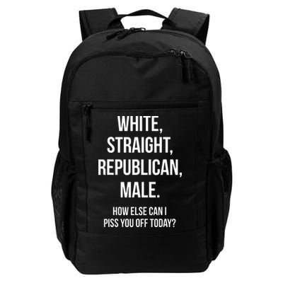 White Straight Republican Male Funny Republican Backpack