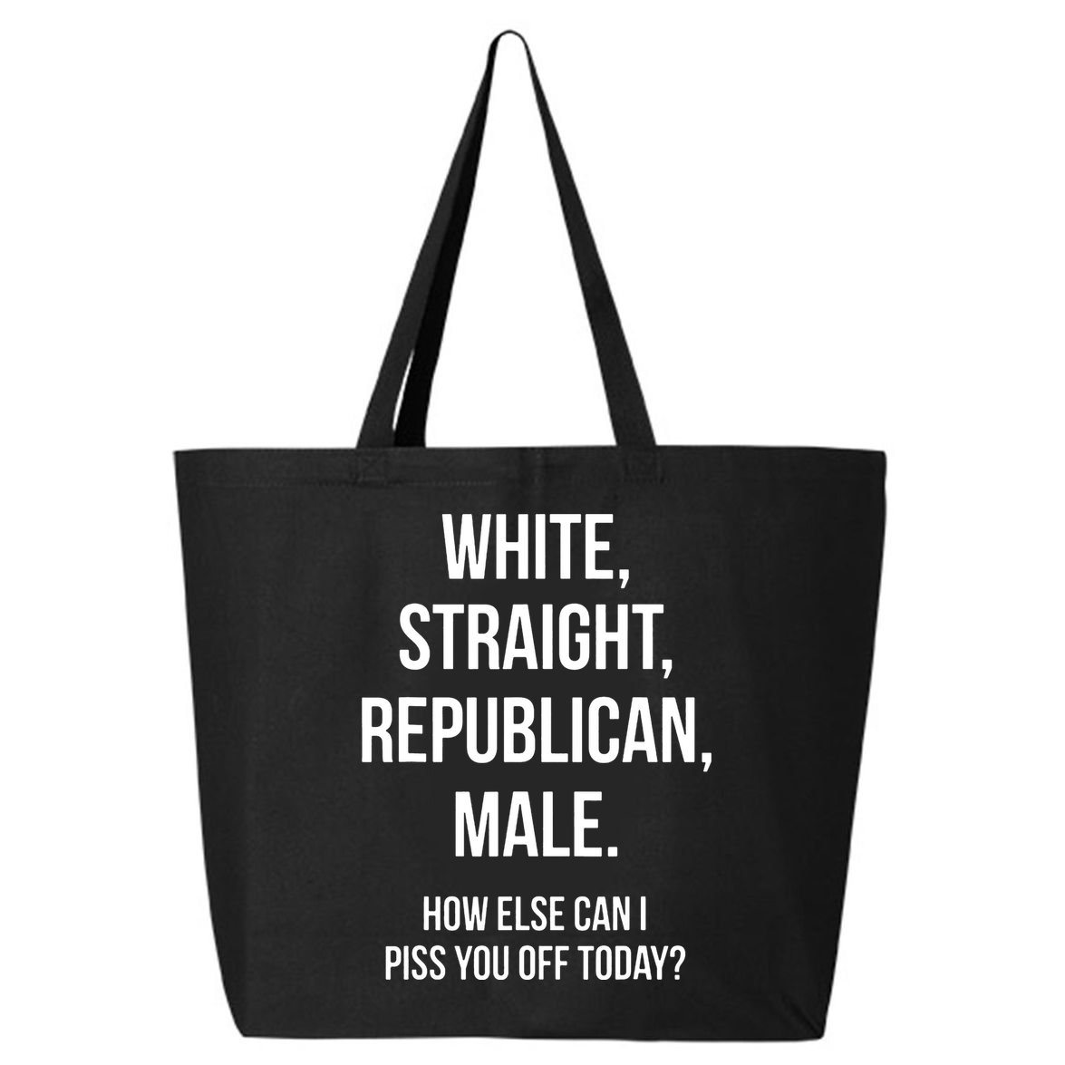 White Straight Republican Male Funny Republican 25L Jumbo Tote