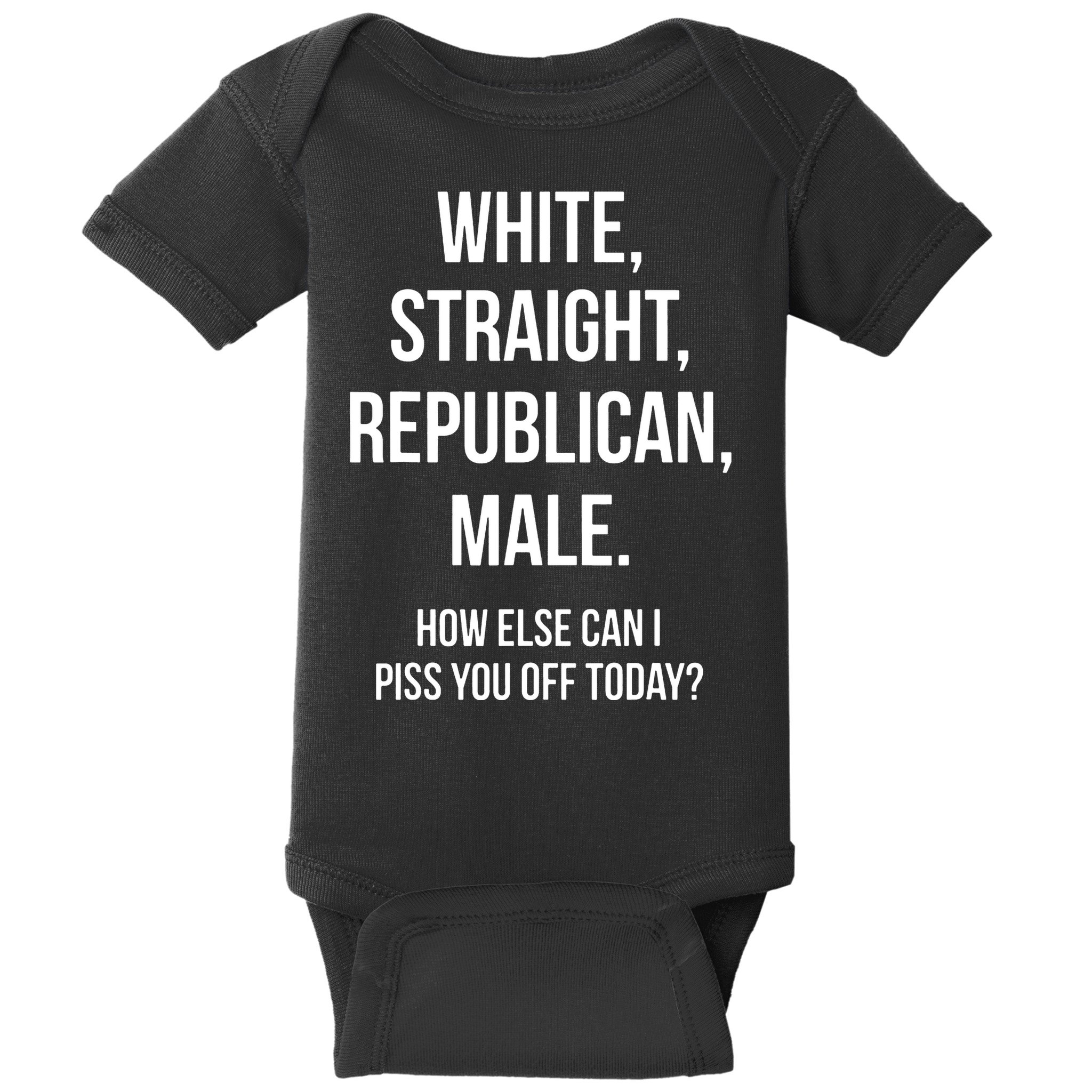 White Straight Republican Male Funny Republican Baby Bodysuit
