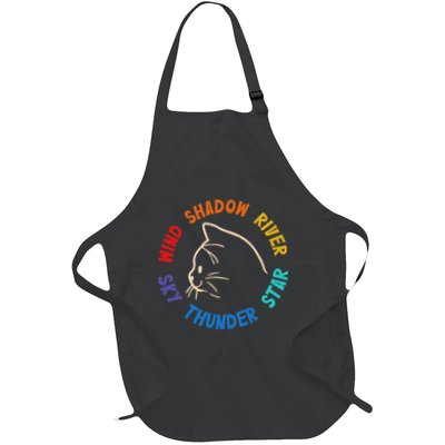 Wind Shadow River Star Thunder Sky Cat Feline Full-Length Apron With Pockets