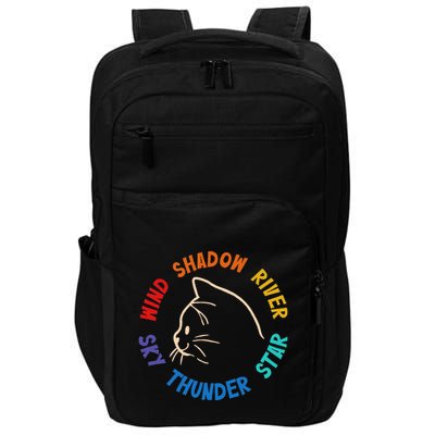 Wind Shadow River Star Thunder Sky Cat Feline Impact Tech Backpack