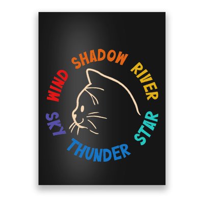 Wind Shadow River Star Thunder Sky Cat Feline Poster