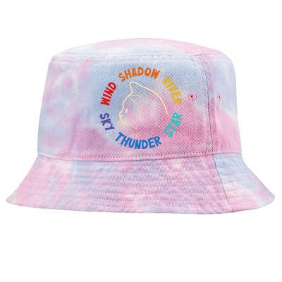 Wind Shadow River Star Thunder Sky Cat Feline Tie-Dyed Bucket Hat