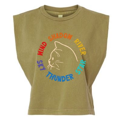 Wind Shadow River Star Thunder Sky Cat Feline Garment-Dyed Women's Muscle Tee