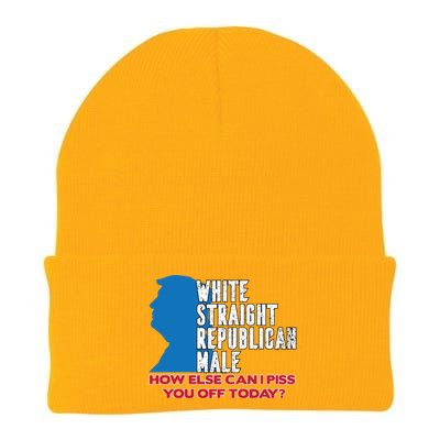 White Straight Republican Male Who Else Can I Piss Off Today Knit Cap Winter Beanie