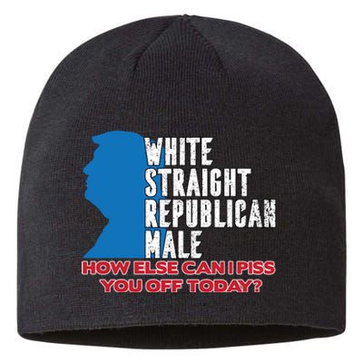 White Straight Republican Male Who Else Can I Piss Off Today Sustainable Beanie