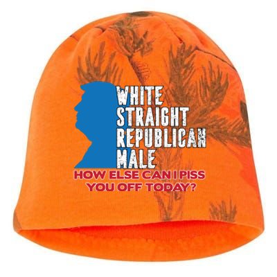 White Straight Republican Male Who Else Can I Piss Off Today Kati - Camo Knit Beanie