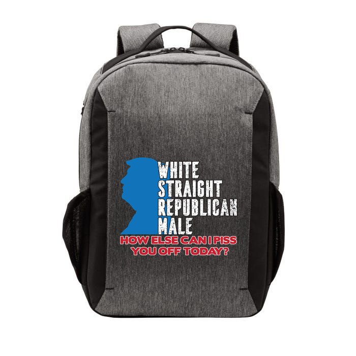 White Straight Republican Male Who Else Can I Piss Off Today Vector Backpack