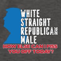White Straight Republican Male Who Else Can I Piss Off Today Vector Backpack