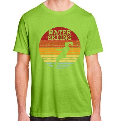 Water Skiing Retro Waterski Vintage Waterskiing Sunset Ski Meaningful Gift Adult ChromaSoft Performance T-Shirt