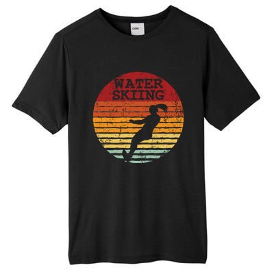 Water Skiing Retro Waterski Vintage Waterskiing Sunset Ski Meaningful Gift Tall Fusion ChromaSoft Performance T-Shirt