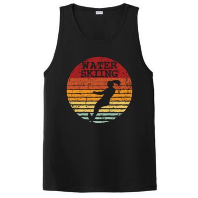 Water Skiing Retro Waterski Vintage Waterskiing Sunset Ski Meaningful Gift PosiCharge Competitor Tank